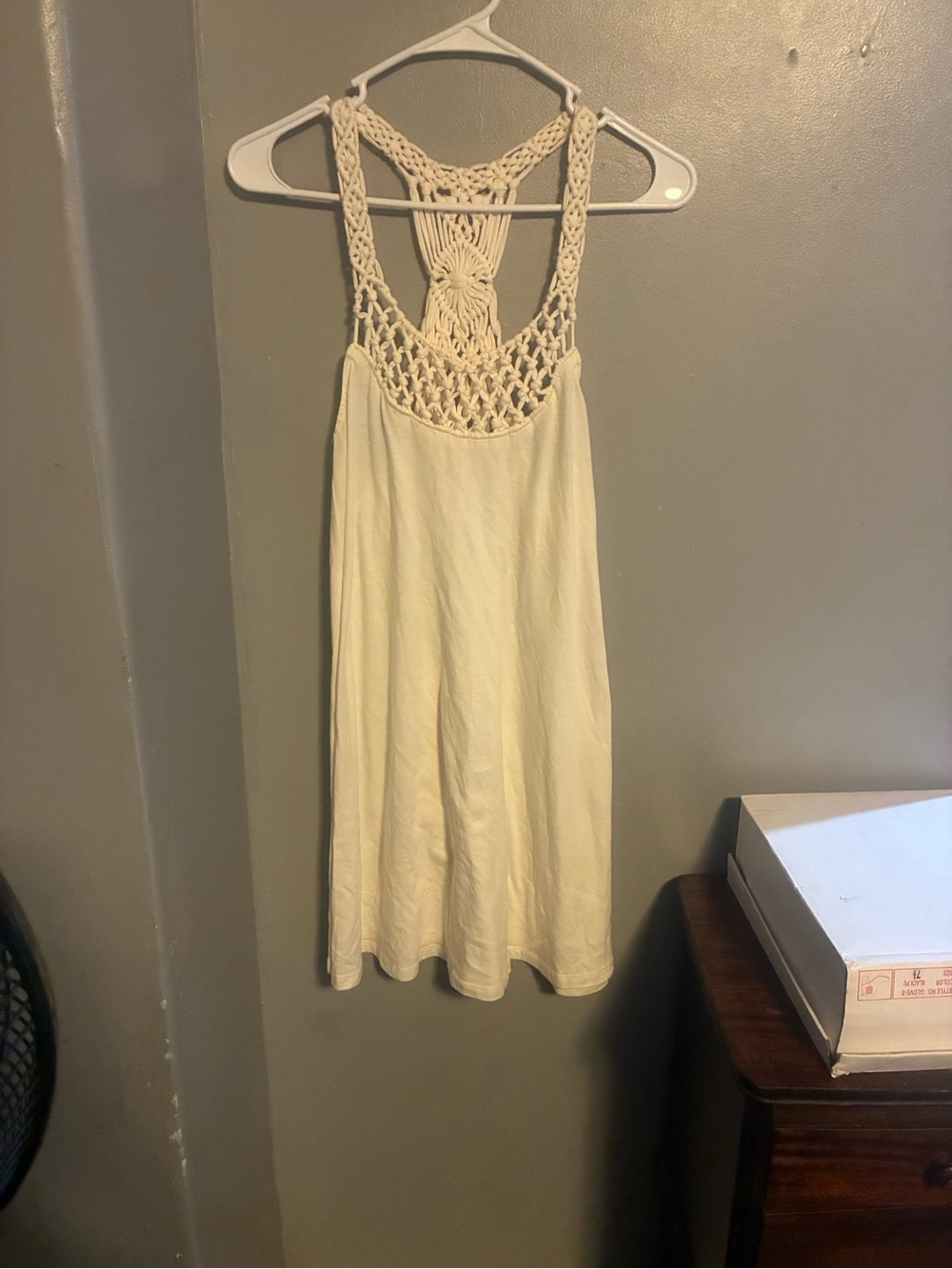 Billabong Cream Crochet-Back Summer Dress